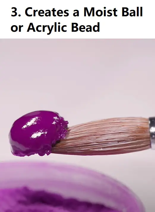 creating an acrylic bead to add length to the nails
